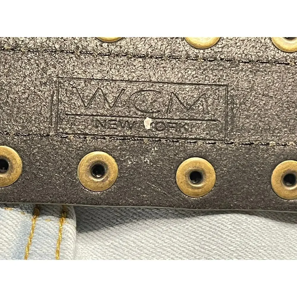 WCM Snake Italian Leather Wide Belt L45.5
